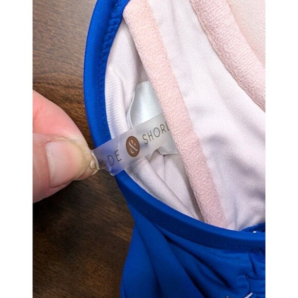 Shade & Shore Bikini Top 38B Woman's Royal Blue Underwire Beach swimwear - Picture 6 of 9